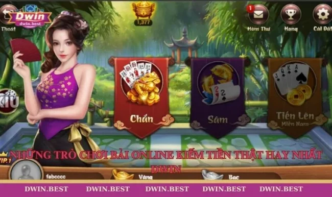 Những Trò Chơi Bài Online Kiếm Tiền Thật Hay Nhất DWIN